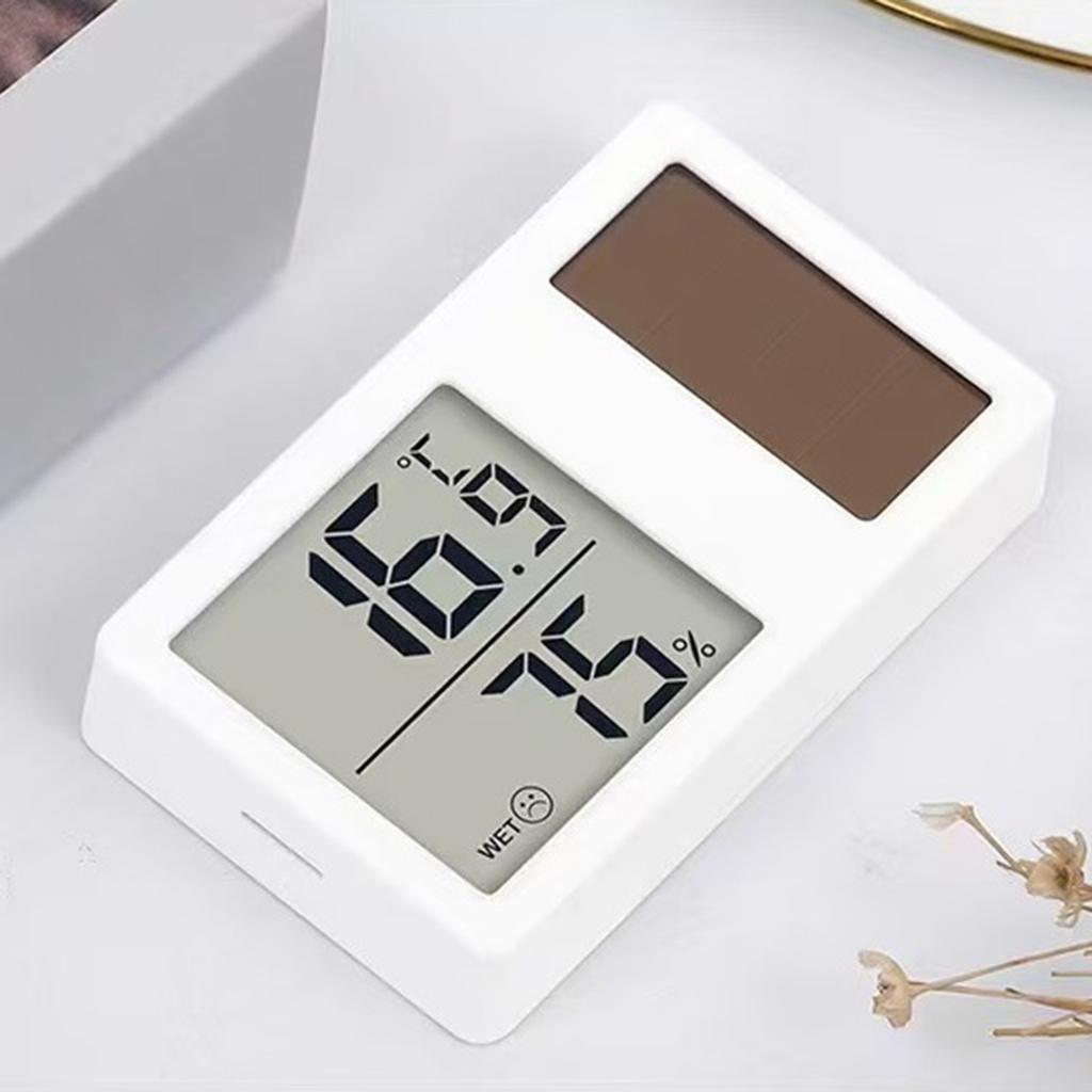 Термометр-гигрометр на солнечной батарее, настольный измеритель температуры и влажности для детской комнаты, офиса
