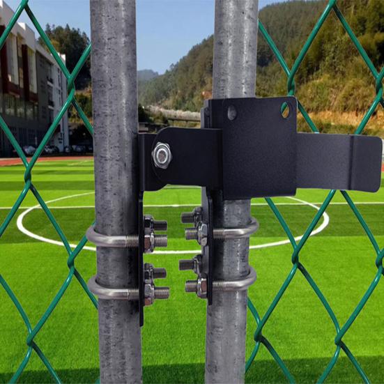 Защелка для двойных ворот ограждения, защелка для ворот из звеньев цепи, для рамы ворот 1-3/8 дюйма, стальная, устойчивая к погодным условиям, надежная защелка для металлических двойных ворот