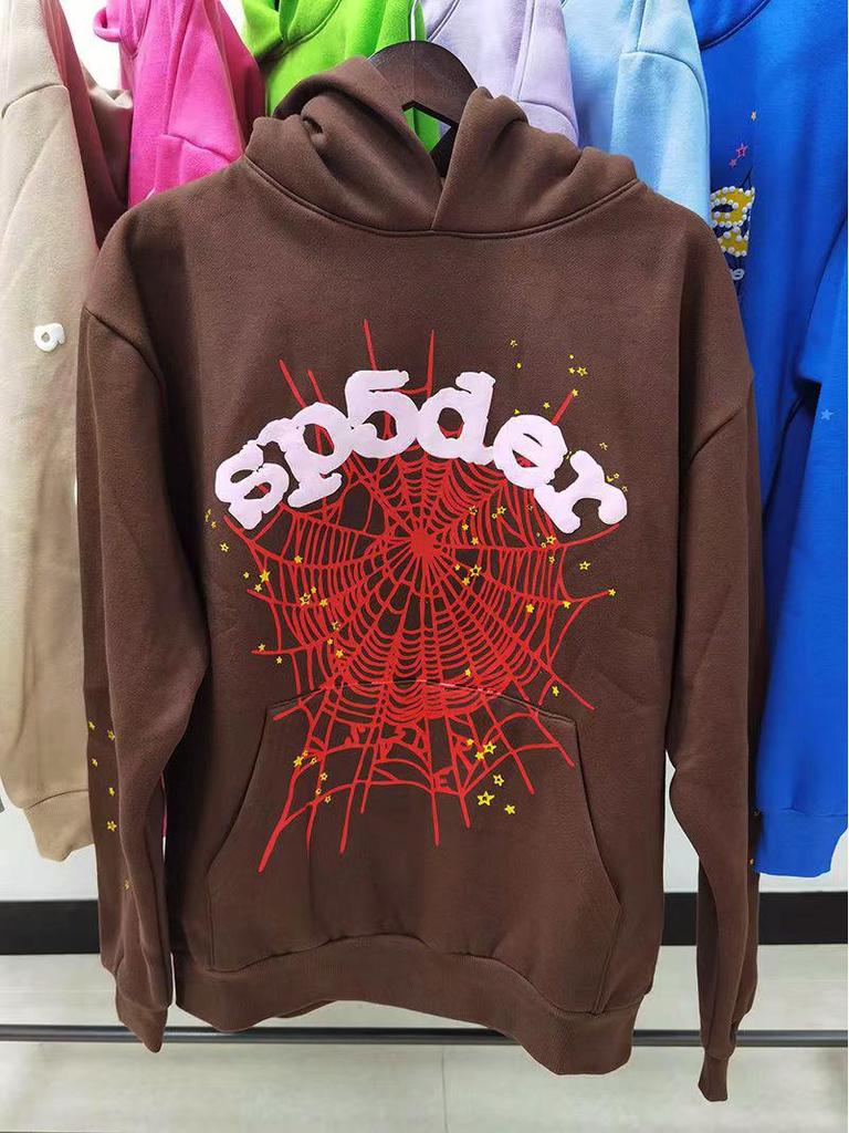 Heavyweight Spider Web Foam Print Fleece Hoodie (450G)