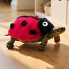 Knitted Turtle Outfit Warm Ladybug Sweater Tortoise Dress-up Costume with Adjustable Strap for Pet Turtle Halloween Party Cosplay Photo Shoot Prop