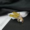 Элегантная брошь в виде колоска пшеницы для женщин - Высококлассная, модная, легкая роскошная булавка для пальто и костюмов