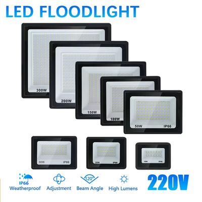 Светодиодный прожектор Светодиодный отражатель AC220V 100W 200W Уличные водонепроницаемые прожекторы Светодиодные лампы Садовые Уличные Для ворот Настенные светильники Прожекторы