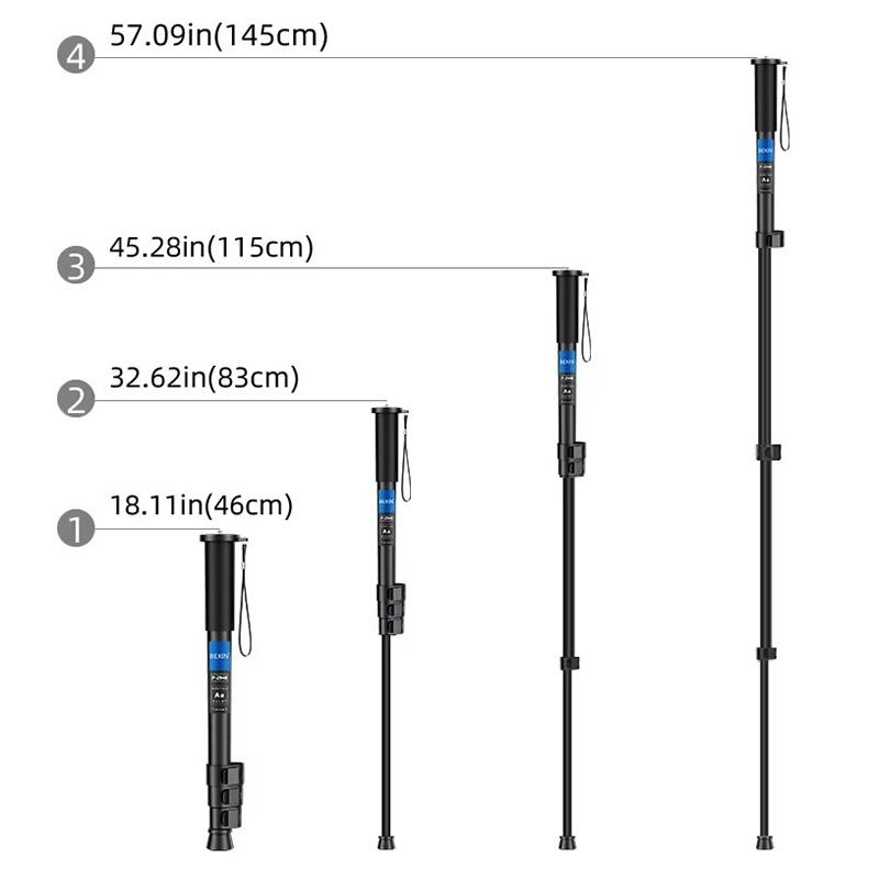 Portable Travel Outdoor Video Camera Aluminum Alloy Flexible Tripod Knob Lock Monopod Holder Tripod Set Photography Prop