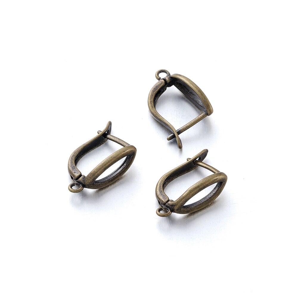 10 шт./лот 19 мм французские крючки для серег с рычагом, проволочные настройки, базовые обручи, фурнитура для сережек для DIY, принадлежности для изготовления ювелирных изделий