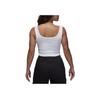 Jordan Solid U-Neck Slim Fit Sleeveless Tank Top Women Tops White FJ6148-100