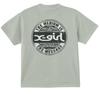 Casual PIGMENT DISTRESSED CIRCLE LOGO TEE Light Gray X-girl S/S Women's