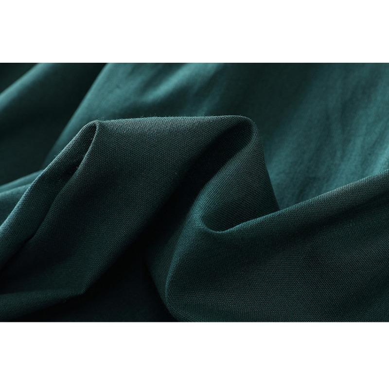 Осеннее художественное свободное сращивание однотонное платье с длинным рукавом для женщин