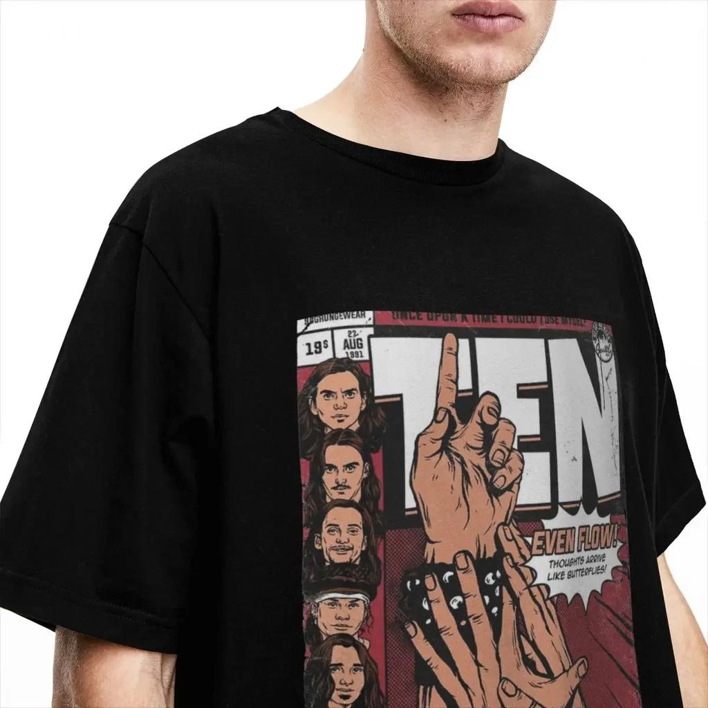 Men Women's Ten Studio Album Pearl Jam Graphic T Shirt Merchandise Vintage T Shirt Tee Clothing All Seasons