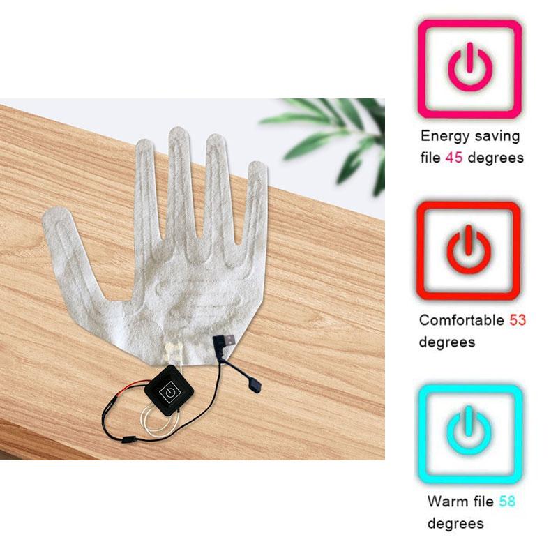 Usb Heated Gloves Winter Warm Five-Finger Gloves Heating Pad Electric Heating