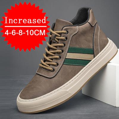 Мужские кроссовки из натуральной кожи Elevator Sports Shoes 4/6/8 см Casual Fashion Lift Sneaker Boots Non-Slip Casual Running Shoes Size 38-44