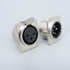 1pcs XLR 3pin Male or Female Panel Power Mount Socket Audio Microphone Jack Plug Connector Silver Copper Contact XLR Metal