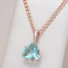 Простое романтичное зеленое натуральное циркониевое свадебное колье-подвеска, роскошный цвет розового золота, повседневные изысканные украшения, женский подарок