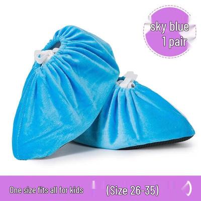 JingJingRS Детские моющиеся нескользящие фланелевые бахилы