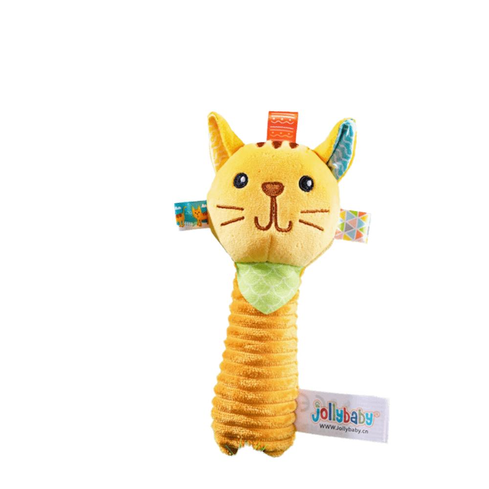 Squeaky Sound Soft Stuffed Animal Rattle Soft Plush Sensory Toys Baby Rattles Newborn Development