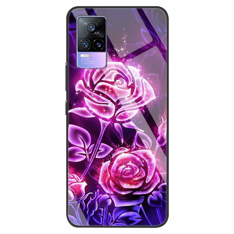 Для VivoV21 5G Чехол из закаленного стекла для Vivo V21 5G Мягкий бампер Жесткая funda Для Vivo X60 Pro Глобальный чехол для телефона X60 5G 2021 Обложка