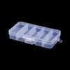 10 Slots Adjustable Plastic Rectangle Transparent Storage Box Craft Organizer Handcraft Jewelry Container