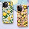 Чехол на весь экран с рисунком лимона для iPhone 17 Air 16e 16 ProMax 15 14 Plus 13 12 Mini 11 Pro, противоударный силиконовый задний чехол