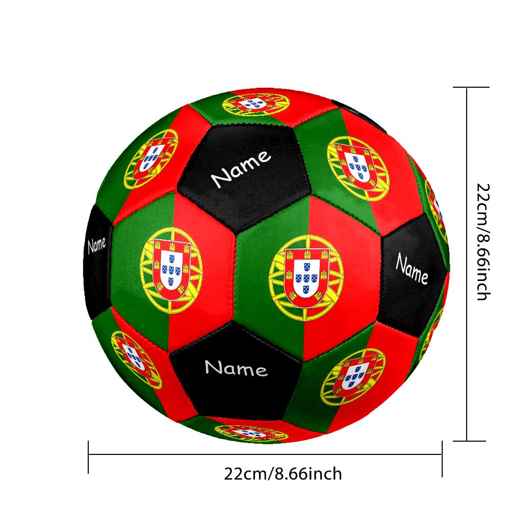 Custom Name Portugal Theme Size 5 Soccer Ball, Suitable for Both Indoor and Outdoor Matches, a Gift Suitable for Everyone.
