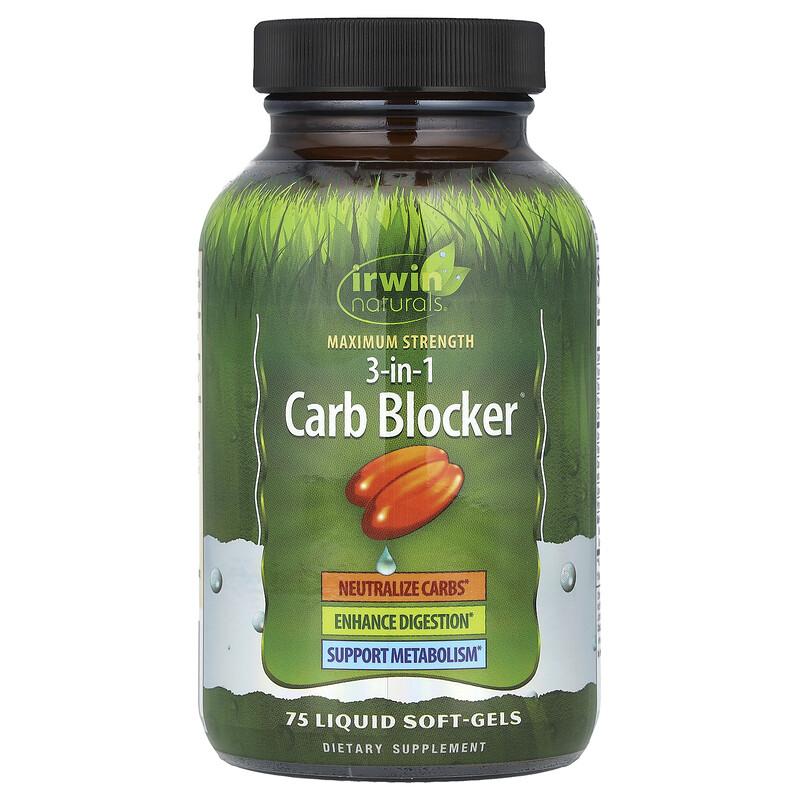 3-In-1 Carb Blocker®, Maximum Strength, 75 Liquid Soft-Gels