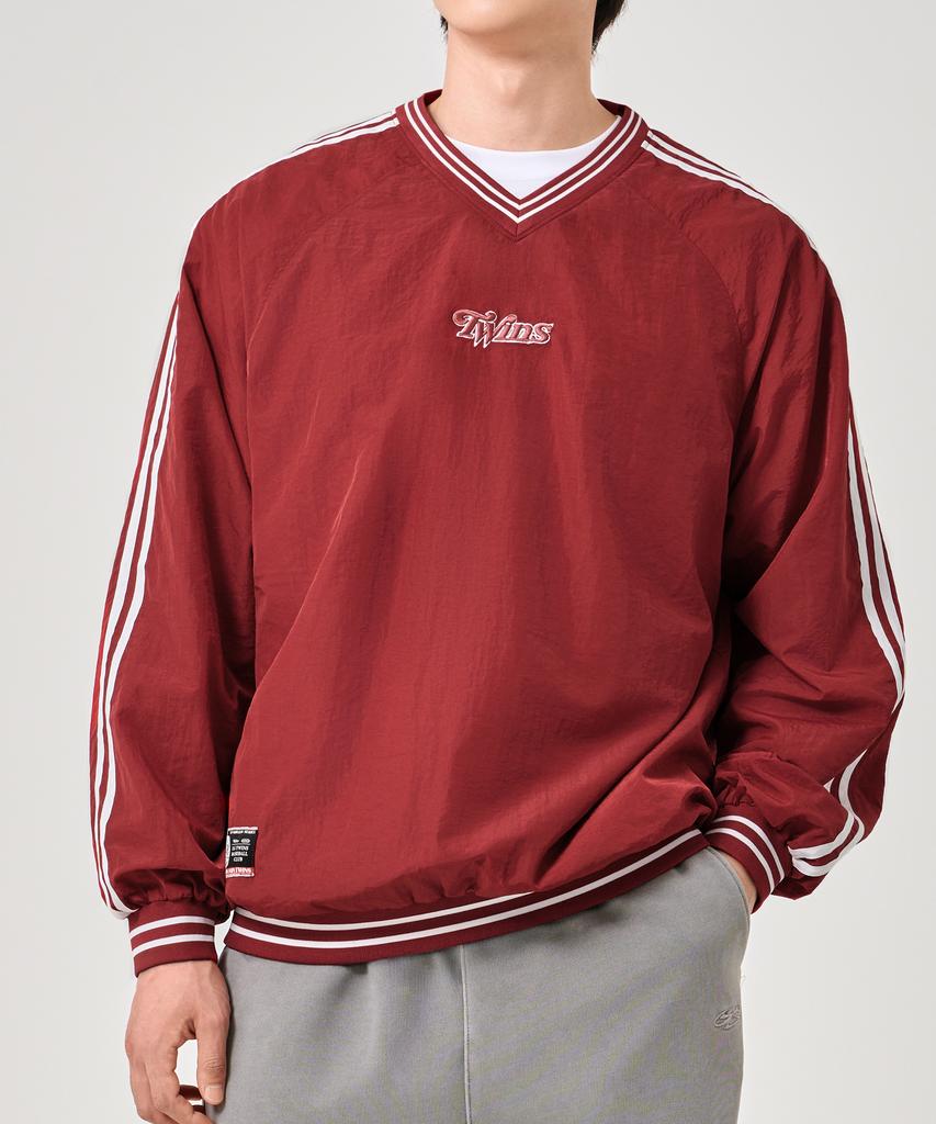 1993STUDIO [Lg Twins X 1993 Studio] V-Neck Nylon Piste_Red