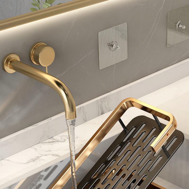 Hole-free Toilet Shelf Bathroom Shelf Aluminum Toilet Washroom Supplies Wall Storage Rack