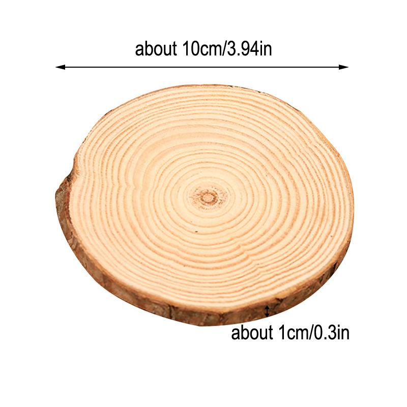 Natural Round Wooden Slice Cup Mat Coaster Tea Coffee Mug Drinks Holder Decor