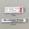 RUNTB1 3D Metal Car Styling TSI BLUE MOTION Logo Sticker Rear Trunk Badge Front Grille Emblem For VW Golf MK4 MK5 MK6 MK7 Polo Passat