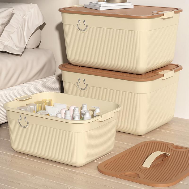 3Colors Portable Storage Box 6 Sizes Organizer with Lid Plastic Medicine Box Toy Clothes Storage Organizer Snacks Sundry Storage Box