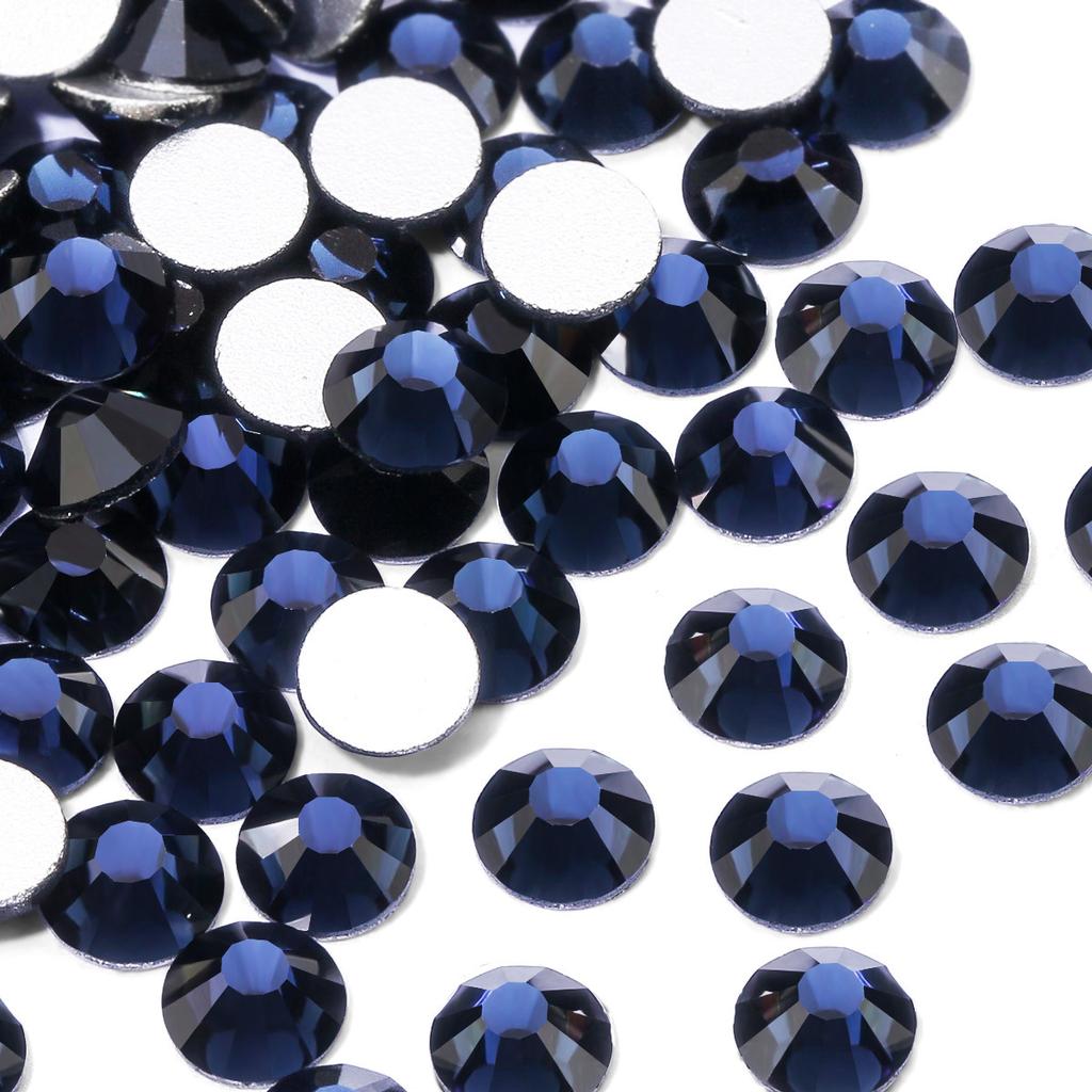 Pujiang Crystal Rhinestone Glass Flat Bottom Diamond Clothing Accessories Round Nail Drill Diy Stud Earrings Bag Sticker Drill