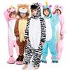 Animal Jumpsuits Pajama Lion Rabbit Onesie Girls Boys Jumpsuit Kid Zebra Giraffe Sleepwear One Piece Cosplay Costume