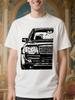 Glstkrrn W124 OLS Повседневная футболка - Белая с круглым вырезом, короткий рукав ...
