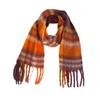 Autumn and Winter New Thickened Shawl Imitation Mohair Coarse Whiskers Colorful Plaid Scarf