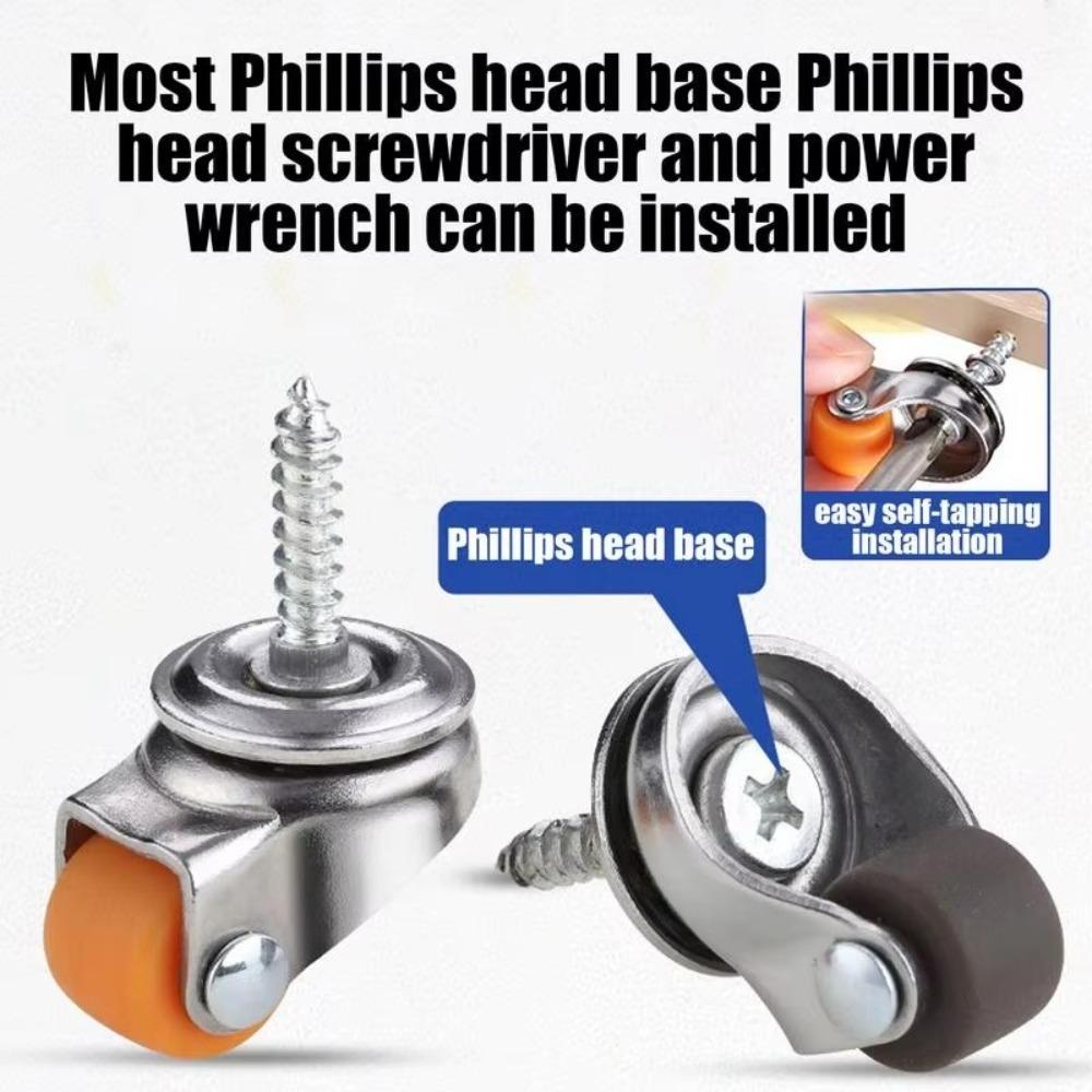 4 шт. Колесики для ящиков для хранения своими руками, маленькие поворотные колеса 0,5 дюйма, мебельные колеса, мини-колесики, для бытовой техники