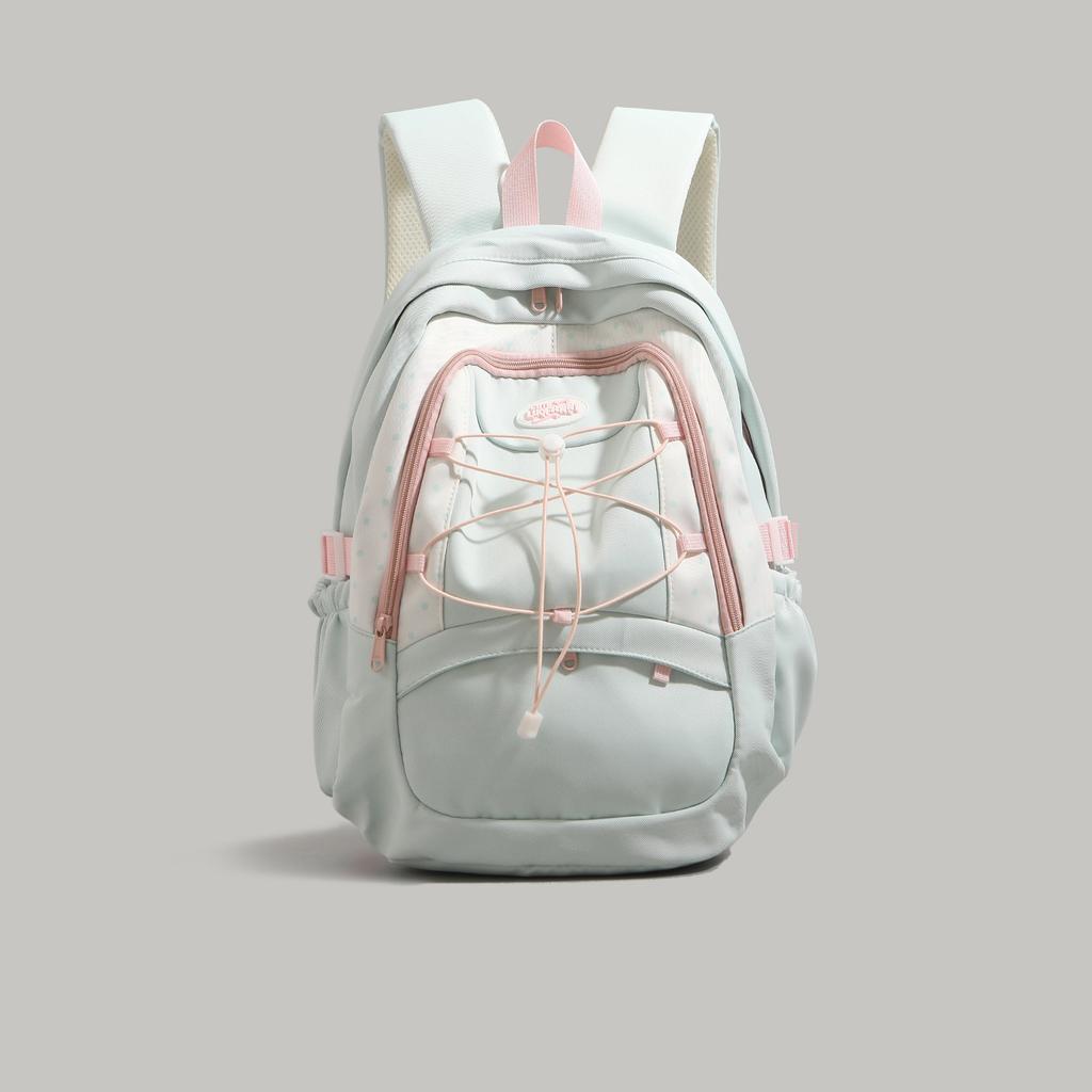 Schoolbag a schoolbag junior high school girls high value drawstring high school students large capacity female backpack simple backpack