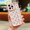Розовый бантик-сердечко для iPhone 11/12/13 Apple 14/15/16 Pro Max милый чехол для телефона