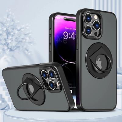 Чехлы-держатели с магнитным кольцом для iPhone 15 12 13 14 Pro Max, чехол для MagSafe, отверстие для беспроводной зарядки, противоударный корпус