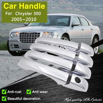 Роскошная хромированная крышка дверной ручки для Chrysler 300 300C MK1 2005 2006 2007 2008 2009 2010, наклейка на внешние аксессуары автомобиля