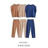 Kaslead New Arrival Women's Clothing Fashion Style Double-Sided Cloth Drop Shoulder Short Sleeve Casual Pants 4174197 4174198