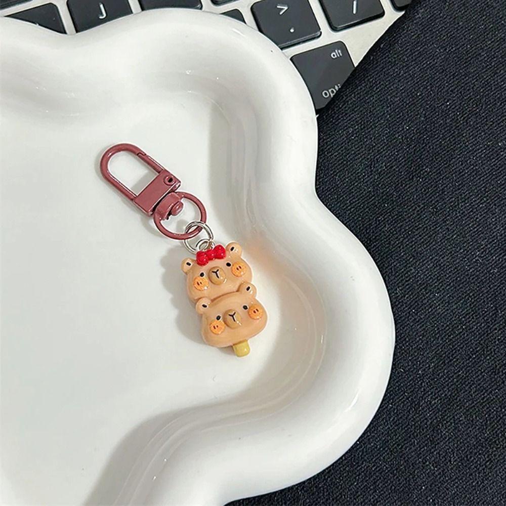 Capybara Pumpkin Capybara Keychain Creative Capibara Bag Hanging Donut Kapibara Pendant  Kids
