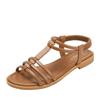 Roman Sandals Bohemian Retro Hollow Out Flat Comfortable Travel Beach Shoes