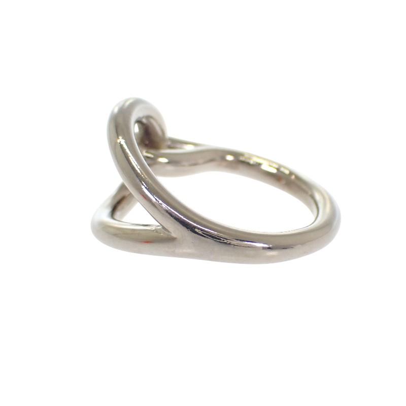 HERMES   Scarf ring Silver metal Women