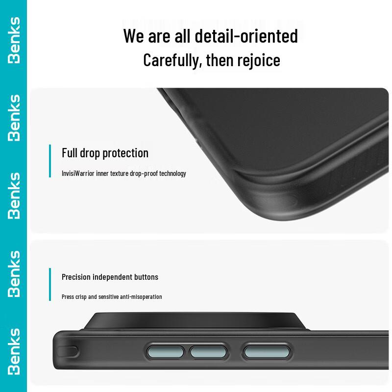 Защитный чехол Benks Lucid Armor с пескоструйной обработкой для Vivo X300/X300 Pro