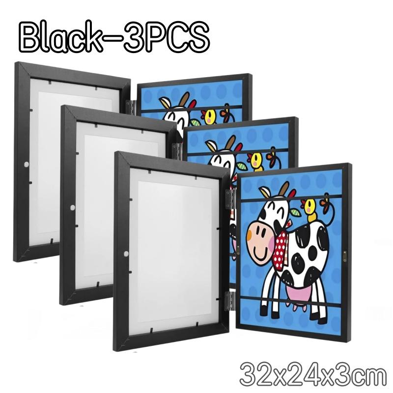 3 шт. детские художественные рамки с магнитным передним отверстием для постеров, фотографий, рисунков, картин, детских художественных картин, витринных рамок
