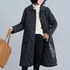 Women's Spring And Autumn Large Light And Thin Cotton Coat Loose Cotton Coat Mid Length Coat