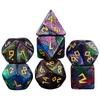 Набор многогранных кубиков DND, кубики смешанных цветов для настольной игры, реквизит для обучения математике, сувенирный подарок, 42 кубика, 6 туб, 1 подставка для туб