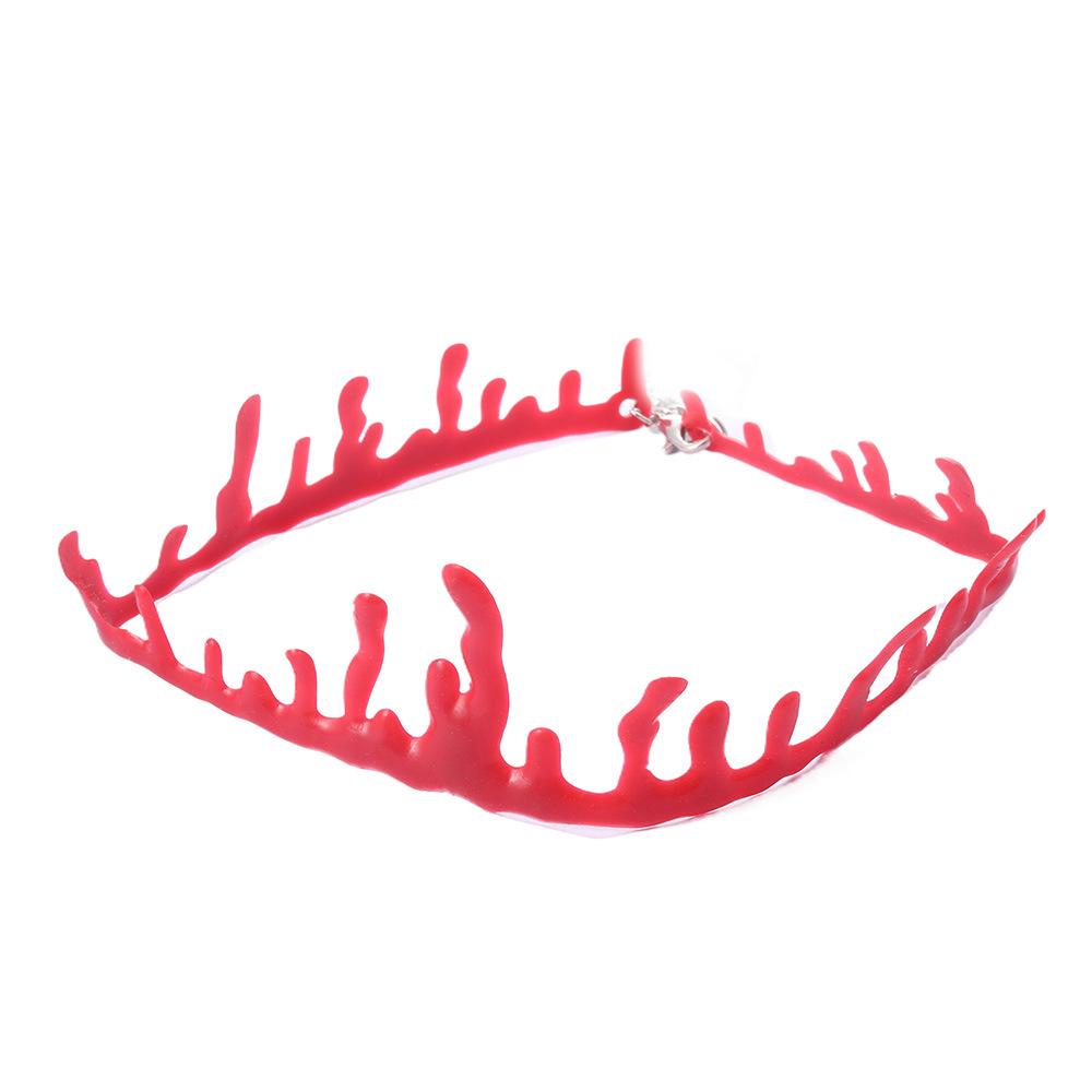 Горячее ожерелье на Хэллоуин с преувеличенной индивидуальностью, регулируемое ожерелье из смолы с подвеской в виде крови.