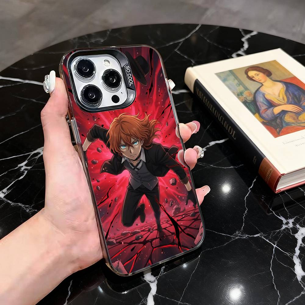 Bungo Stray Dogs Чехол для телефона для iPhone 17,16,15,14,13,12,11 Plus,Pro Max,XS,Цветной Посеребренный Внутренний Чехол