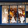 Clings Window Christmas Pvc Reindeer And Snowflake Decals Set Decoration Holiday