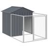 Dog House with Roof Anthracite Grey 117 x 405 x 123 cm Galvanized Steel