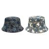 Double Sided Cartoon Graffiti Bucket Hat Travel Sun Cap Men Women
